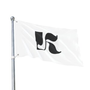 Denkyne Minimalist Black Letter K Double-Sided Flag